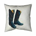 Begin Home Decor 26 x 26 in. Leather Cowboy Boots-Double Sided Print Indoor Pillow 5541-2626-FA8